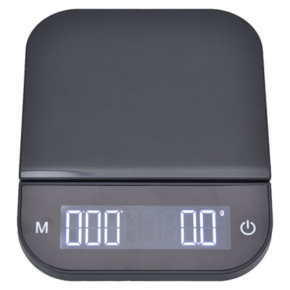 Coffee Scale Maximum 3KG Large LED Backlit Dual Units USB Charging Timing Function High Accuracy Kitchen Scale