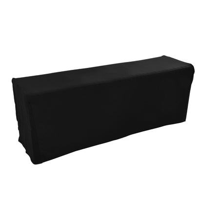Table Cover Rectangular Wrinkle Resistant Washable Universal Black Stretch Tablecloth for Wedding Party ExhibitionBlack 8FT(244x76x76cm)
