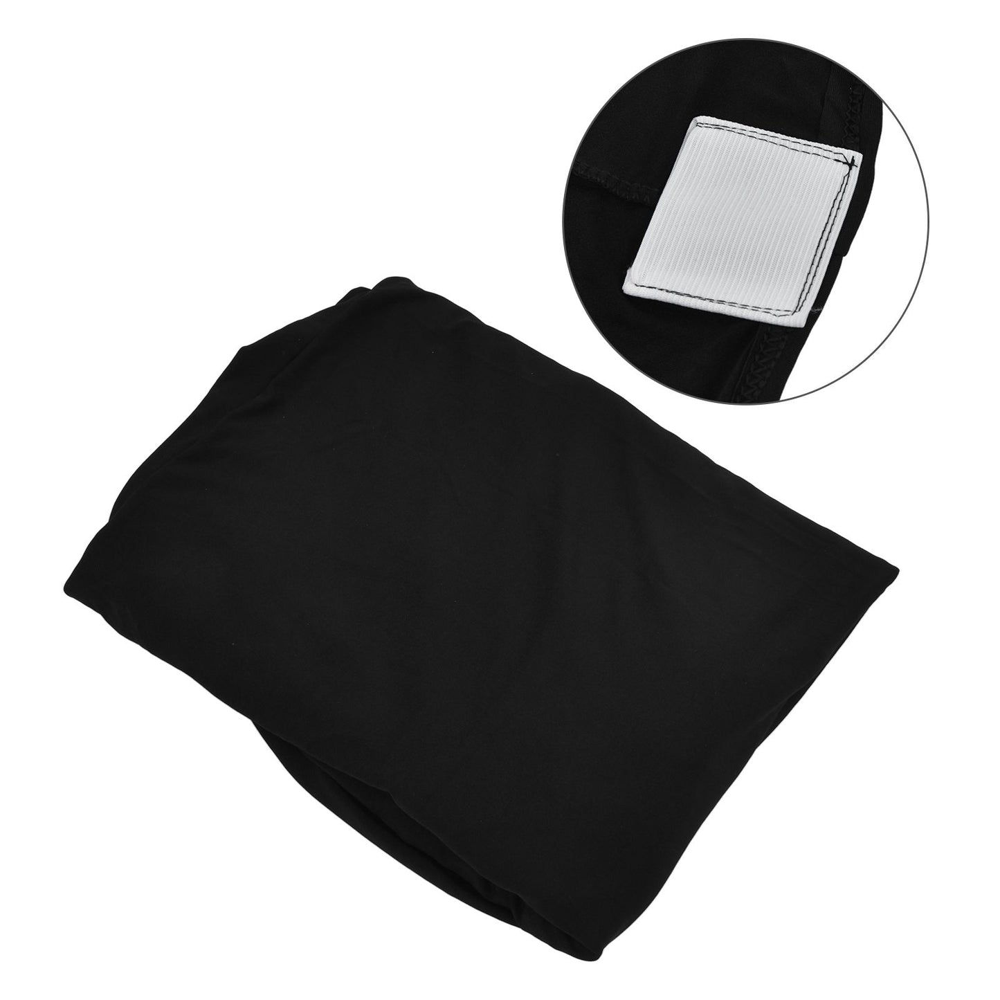 Table Cover Rectangular Wrinkle Resistant Washable Universal Black Stretch Tablecloth for Wedding Party ExhibitionBlack 8FT(244x76x76cm)
