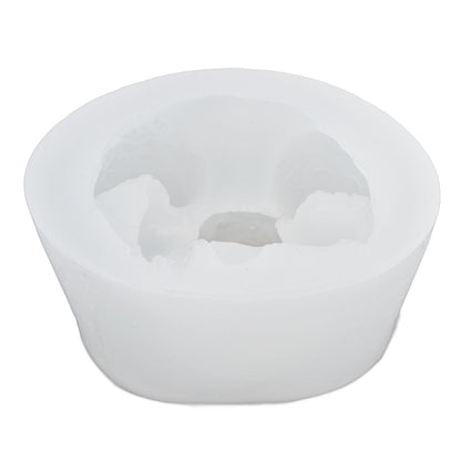 3D Angel Resin Mold Easy to Demold Reusable Food Grade Silicone Baby Angel Candle Mold for DIY Home Decoration CakeFace with One Hand