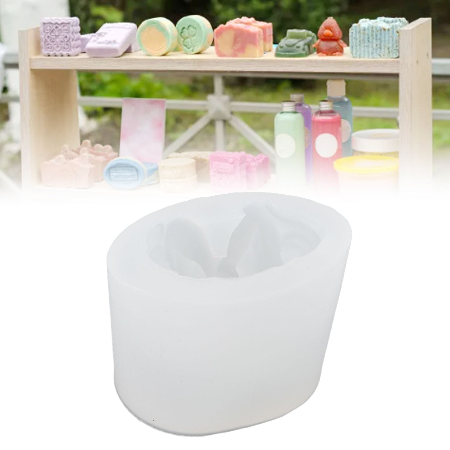 3D Angel Resin Mold Easy to Demold Reusable Food Grade Silicone Baby Angel Candle Mold for DIY Home Decoration CakeFace with One Hand