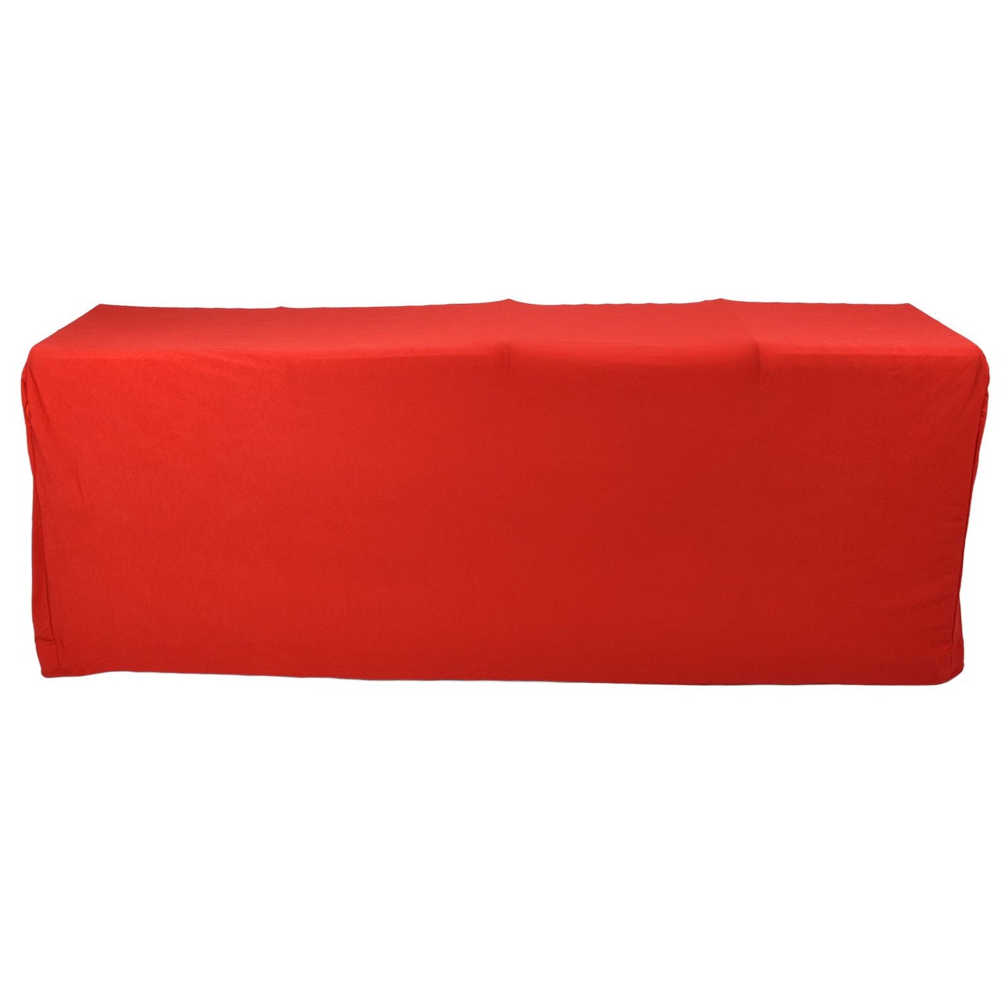 Stretch Spandex Table Cover Good Elasticity Washable Reusable Red Stretchable Tablecloth with 4 Pockets for Wedding Party4FT(122x76x76cm)