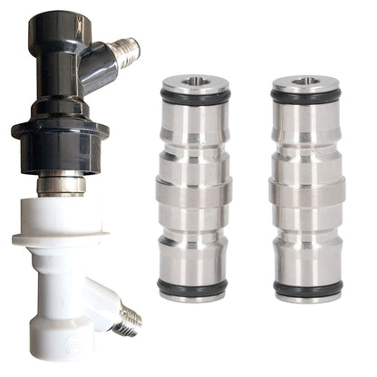 2 Pcs Homebrew Beer Keg Ball Lock Post Connector Stainless Steel Durable Quick Ball Lock Connector
