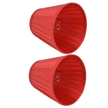 2 Pcs Double Small Lamp Shade Clip On Bulb Comfortable Material Barrel Fabric Lampshade for Table Chandelier Wall LampPX31