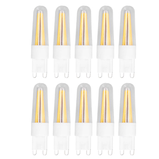 10Pcs G9 LED Bulb 3W 200LM Long Filament Bulbs for Chandelier Ceiling Lamp Table Lamp Warm White 220V