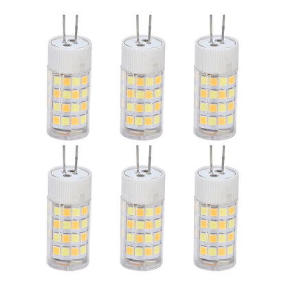 6PCS G4 Light Bulb 3 Light Color 220V Small Ceiling Lamp Bulb Wall Lamp Bulb for Home OfficeG4 5W 52LED