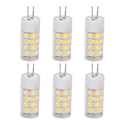 6PCS G4 Light Bulb 3 Light Color 220V Small Ceiling Lamp Bulb Wall Lamp Bulb for Home OfficeG4 5W 52LED