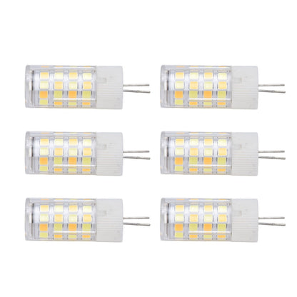 6PCS G4 Light Bulb 3 Light Color 220V Small Ceiling Lamp Bulb Wall Lamp Bulb for Home OfficeG4 5W 52LED