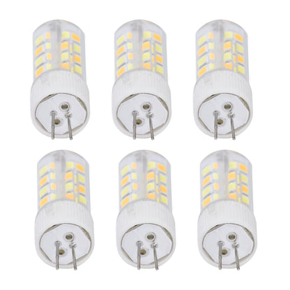 6PCS G4 Light Bulb 3 Light Color 220V Small Ceiling Lamp Bulb Wall Lamp Bulb for Home OfficeG4 5W 52LED