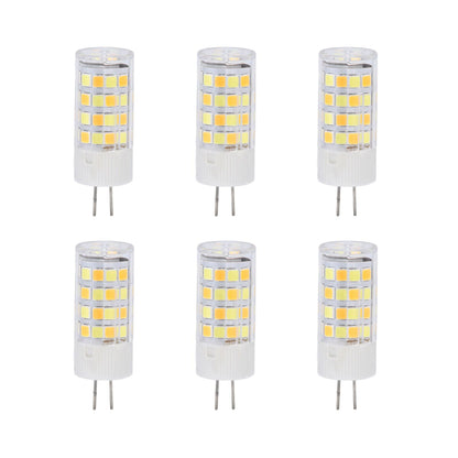 6PCS G4 Light Bulb 3 Light Color 220V Small Ceiling Lamp Bulb Wall Lamp Bulb for Home OfficeG4 5W 52LED