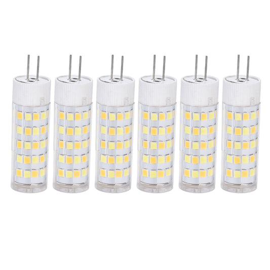 6PCS G4 Light Bulb 3 Light Color 220V Small Ceiling Lamp Bulb Wall Lamp Bulb for Home OfficeG4 7W 64LED