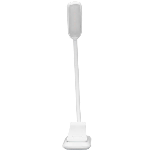 LED Desk Lamp Clip Design Three Level Adjustment Mini Foldable White USB Touch Table Light