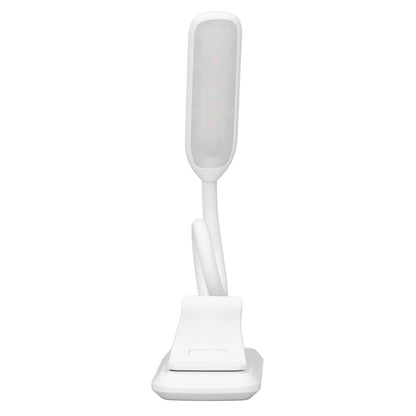LED Desk Lamp Clip Design Three Level Adjustment Mini Foldable White USB Touch Table Light