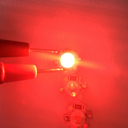 LED Chip Bulb High Brightness Energy Saving DIY Lamp Beads with Aluminum Plate for 1W 12V Headlights Cabinet LightsRed Light