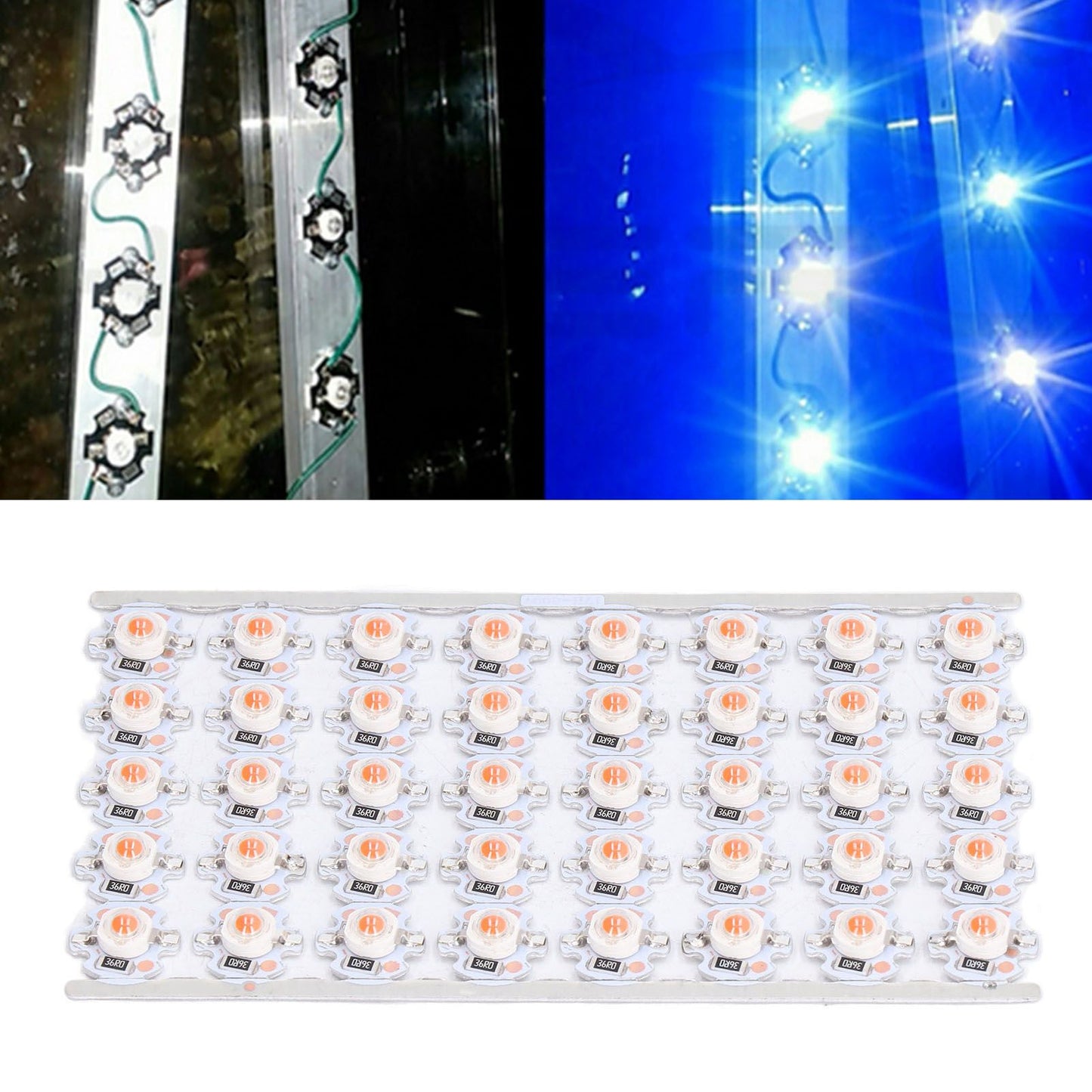 LED Chip Bulb High Brightness Energy Saving DIY Lamp Beads with Aluminum Plate for 1W 12V Headlights Cabinet LightsRed Light