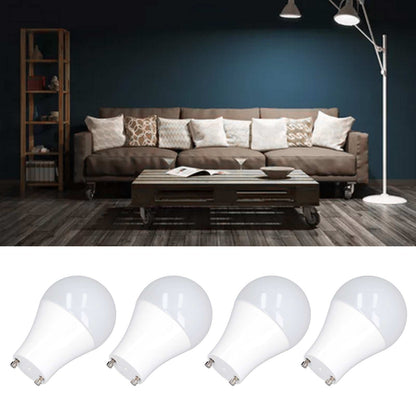4PCS GU24 Light Bulb High Brightness Energy Saving LED A19 Light Bulb for Bedroom Office 120V5W Cold White 5000K