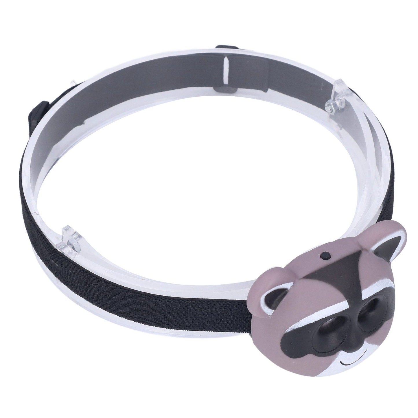 Kids Headlamp Raccoon Appearance 2 Lighting Modes Lightweight Battery Powered Plastic LED Headlight for Children