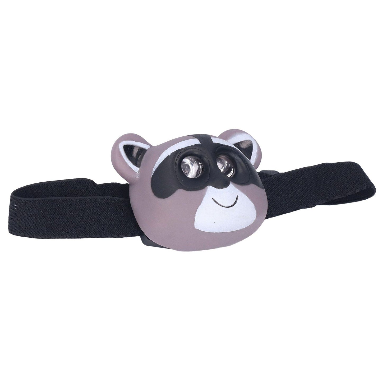 Kids Headlamp Raccoon Appearance 2 Lighting Modes Lightweight Battery Powered Plastic LED Headlight for Children