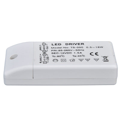 LED Transformer 18W 12VDC 1.5A Constant Current LED Driver for Cabinet Light DIY Lamp AC 85‑265V