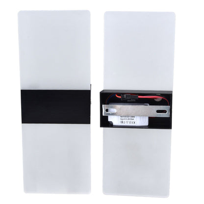 LED Wall Lamp 6W Acrylic Wall Light 360° Luminous High Brightness Preservative Up Down Lights for Bedroom Canteen 90‑265VBlack