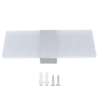 LED Wall Lamp 6W Acrylic Wall Light 360° Luminous High Brightness Preservative Up Down Lights for Bedroom Canteen 90‑265VSilver