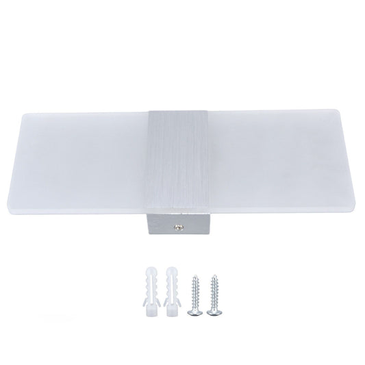 LED Wall Lamp 6W Acrylic Wall Light 360° Luminous High Brightness Preservative Up Down Lights for Bedroom Canteen 90‑265VSilver