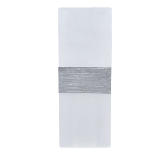 LED Wall Lamp 6W Acrylic Wall Light 360° Luminous High Brightness Preservative Up Down Lights for Bedroom Canteen 90‑265VSilver
