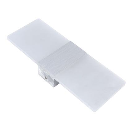 LED Wall Lamp 6W Acrylic Wall Light 360° Luminous High Brightness Preservative Up Down Lights for Bedroom Canteen 90‑265VSilver