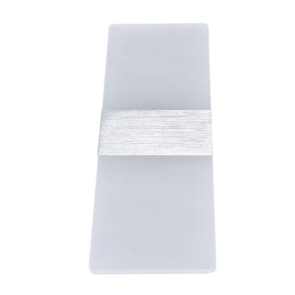 LED Wall Lamp 6W Acrylic Wall Light 360° Luminous High Brightness Preservative Up Down Lights for Bedroom Canteen 90‑265VSilver