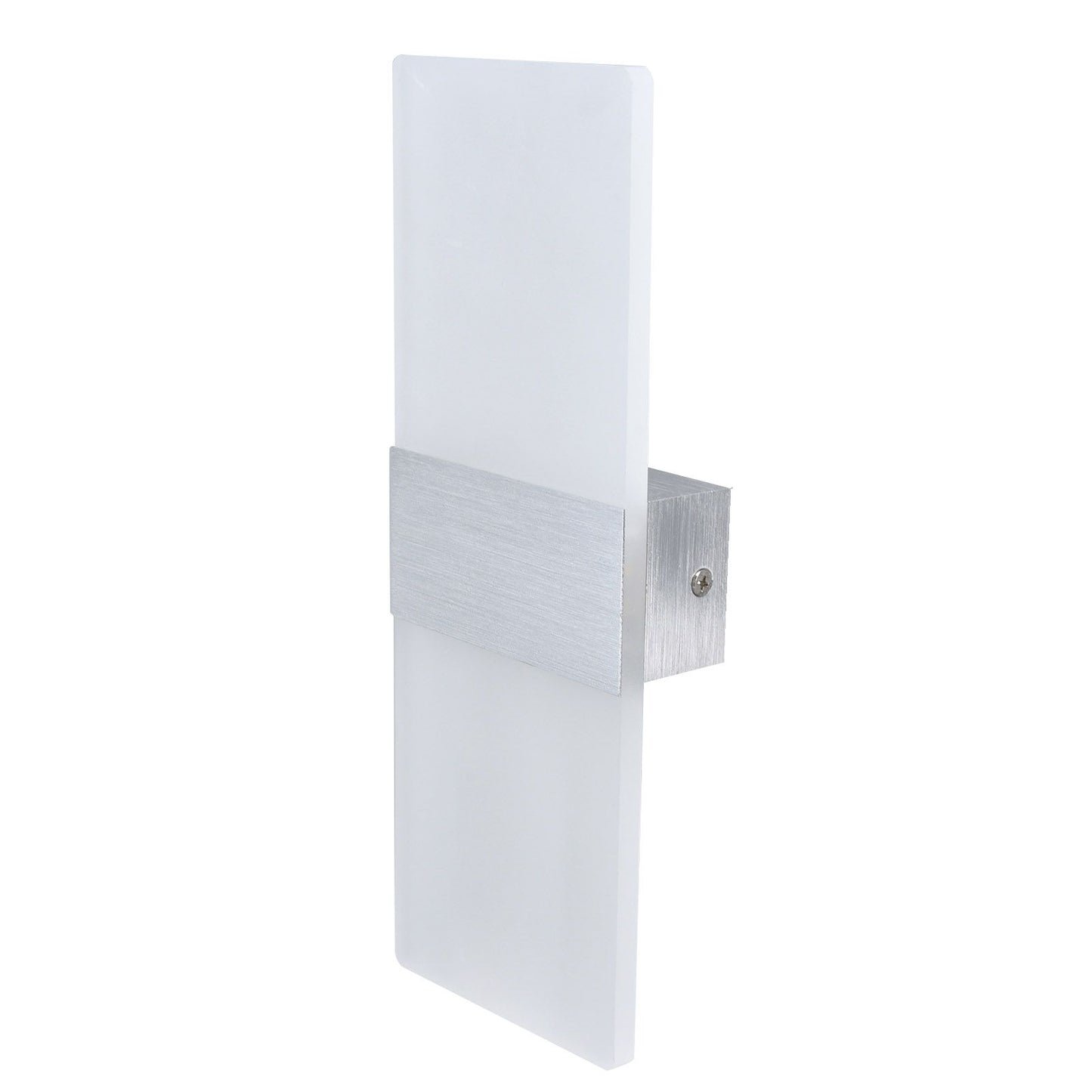 LED Wall Lamp 6W Acrylic Wall Light 360° Luminous High Brightness Preservative Up Down Lights for Bedroom Canteen 90‑265VSilver