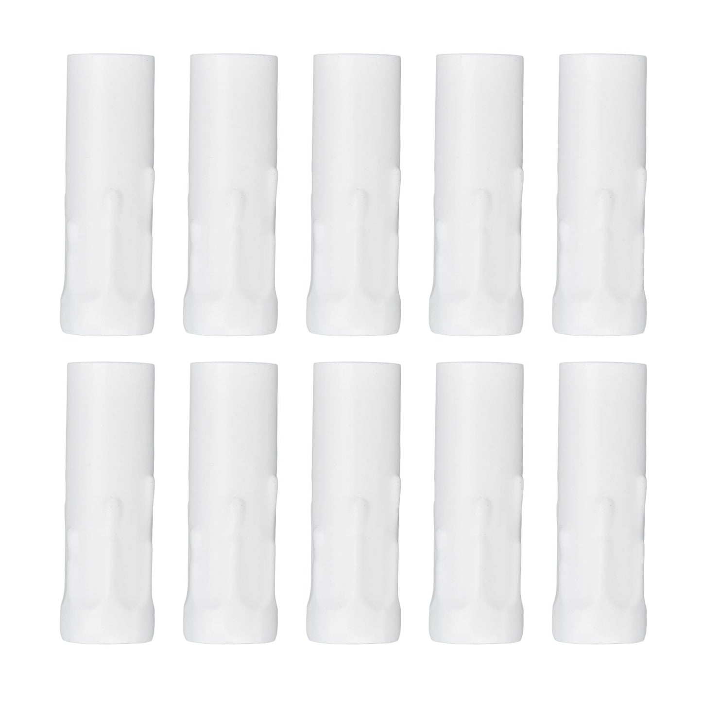 10Pcs E14 Metal Tube for Candle Lamp Holder Lamp Base Lighting Accessories 25x80mm White