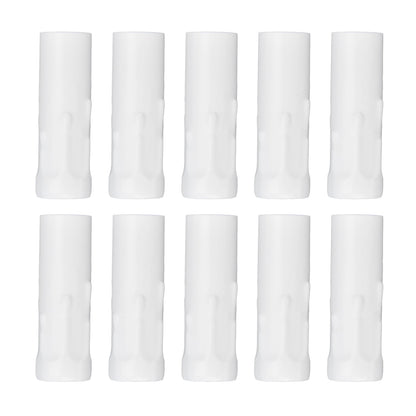 10Pcs E14 Metal Tube for Candle Lamp Holder Lamp Base Lighting Accessories 25x80mm White