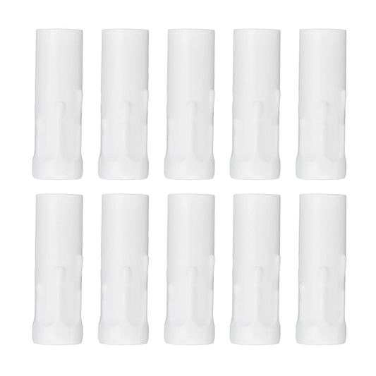 10Pcs E14 Metal Tube for Candle Lamp Holder Lamp Base Lighting Accessories 25x80mm White