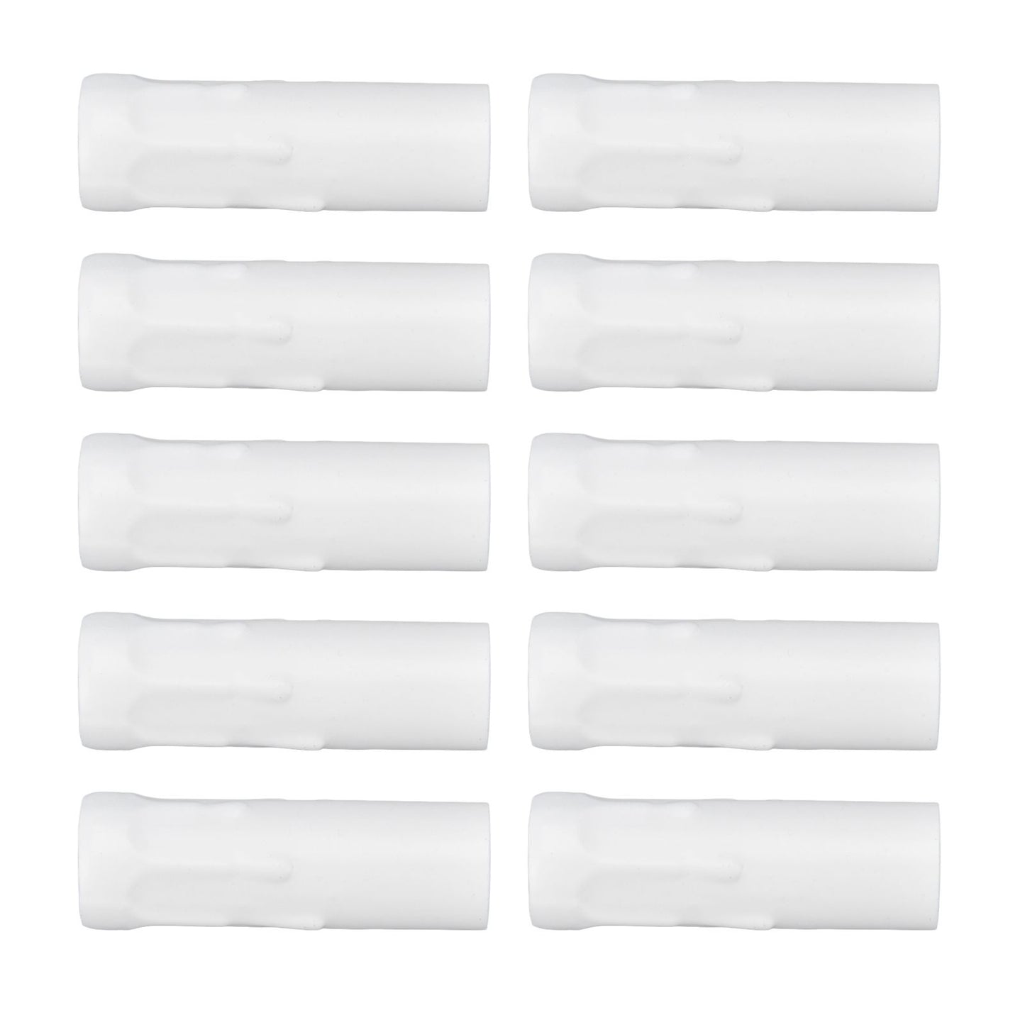 10Pcs E14 Metal Tube for Candle Lamp Holder Lamp Base Lighting Accessories 25x80mm White