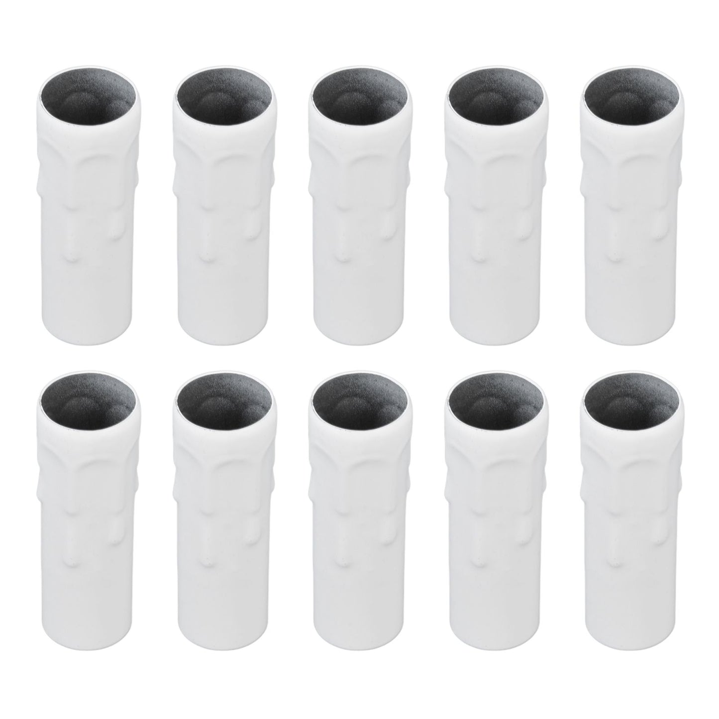 10Pcs E14 Metal Tube for Candle Lamp Holder Lamp Base Lighting Accessories 25x80mm White