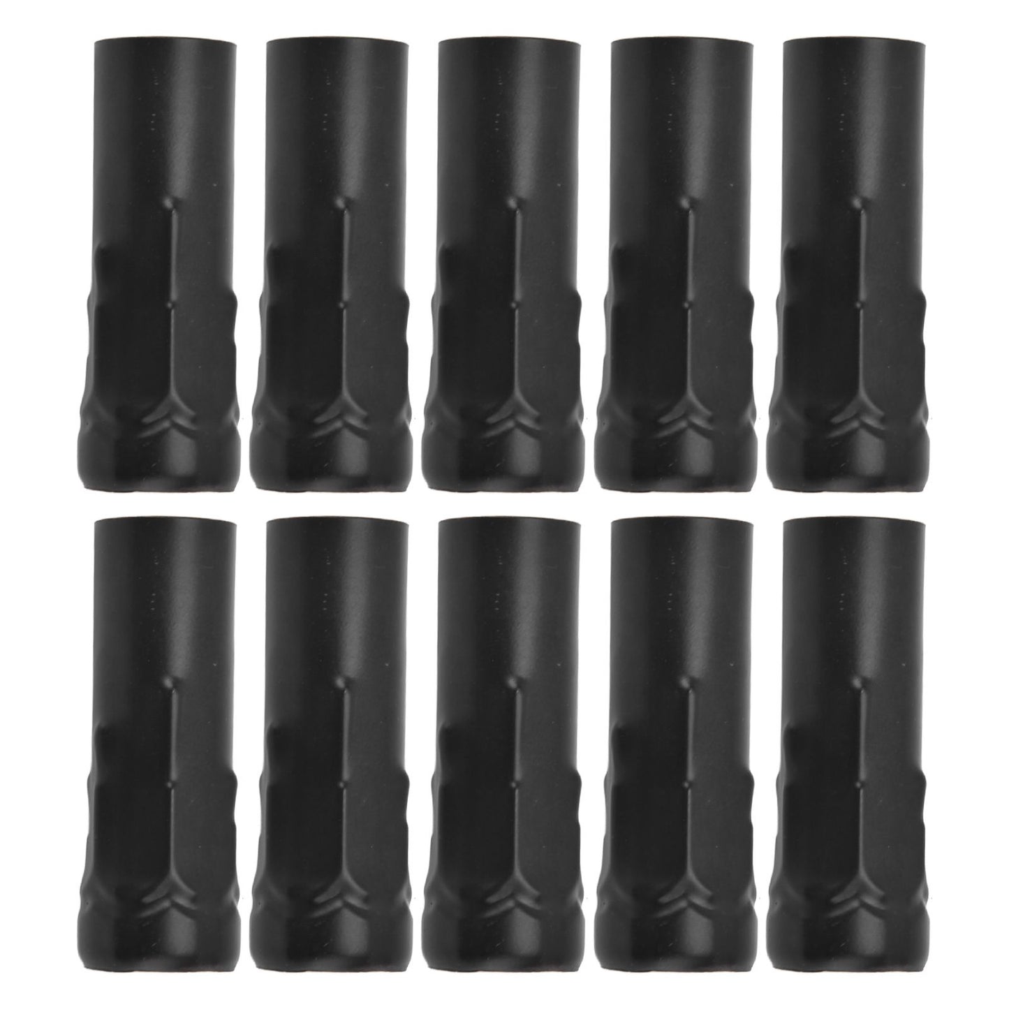 10Pcs E14 Metal Tube for Candle Lamp Holder Lamp Base Lighting Accessories 25x80mm Black