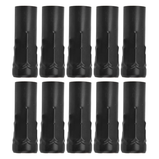 10Pcs E14 Metal Tube for Candle Lamp Holder Lamp Base Lighting Accessories 25x80mm Black
