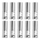 10Pcs E14 Metal Tube for Candle Lamp Holder Lamp Base Lighting Accessories 25x80mm Chrome