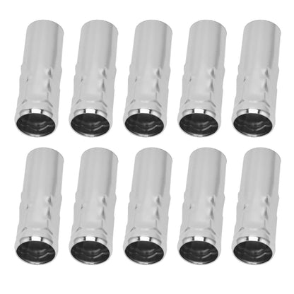 10Pcs E14 Metal Tube for Candle Lamp Holder Lamp Base Lighting Accessories 25x80mm Chrome