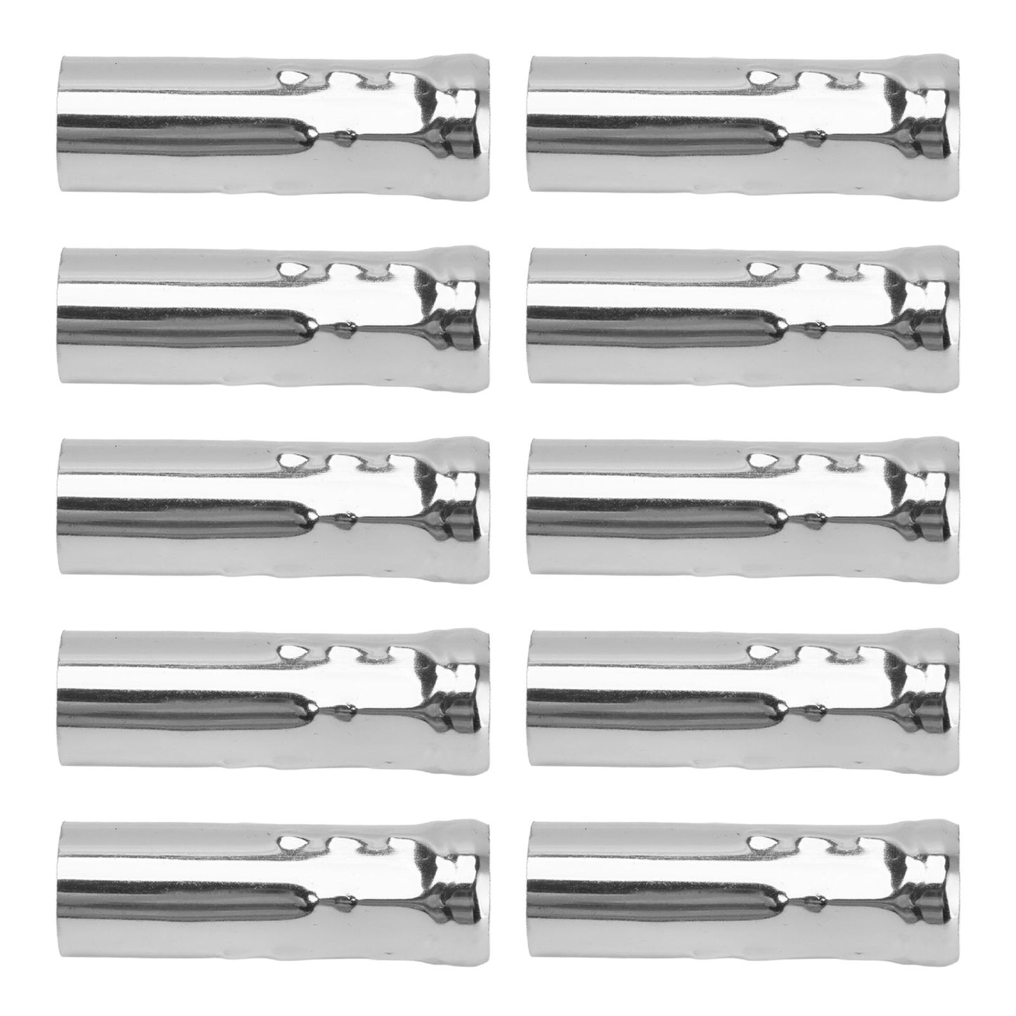 10Pcs E14 Metal Tube for Candle Lamp Holder Lamp Base Lighting Accessories 25x80mm Chrome