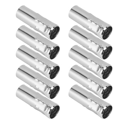 10Pcs E14 Metal Tube for Candle Lamp Holder Lamp Base Lighting Accessories 25x80mm Chrome