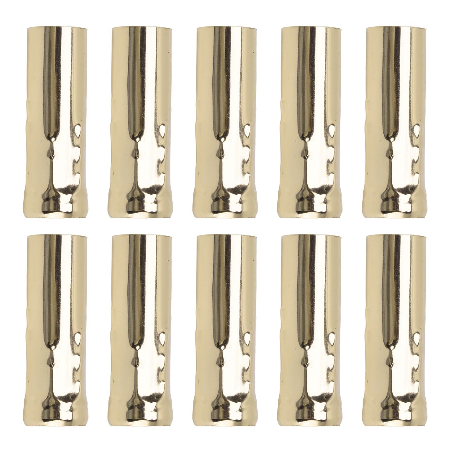 10Pcs E14 Metal Tube for Candle Lamp Holder Lamp Base Lighting Accessories 25x80mm Gold