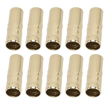 10Pcs E14 Metal Tube for Candle Lamp Holder Lamp Base Lighting Accessories 25x80mm Gold