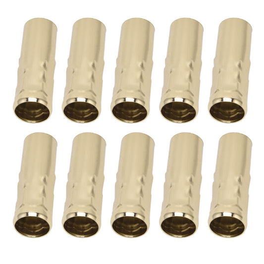 10Pcs E14 Metal Tube for Candle Lamp Holder Lamp Base Lighting Accessories 25x80mm Gold