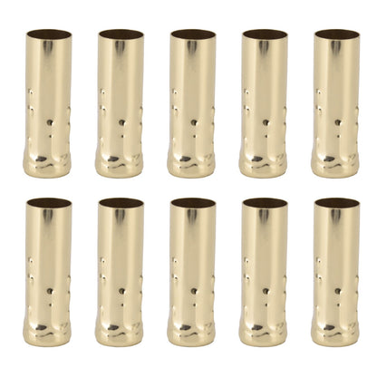 10Pcs E14 Metal Tube for Candle Lamp Holder Lamp Base Lighting Accessories 25x80mm Gold