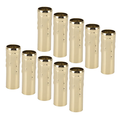 10Pcs E14 Metal Tube for Candle Lamp Holder Lamp Base Lighting Accessories 25x80mm Gold