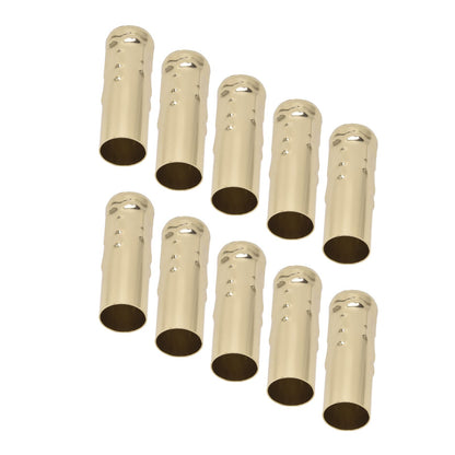 10Pcs E14 Metal Tube for Candle Lamp Holder Lamp Base Lighting Accessories 25x80mm Gold