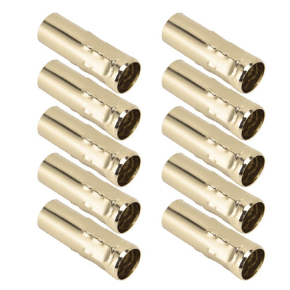10Pcs E14 Metal Tube for Candle Lamp Holder Lamp Base Lighting Accessories 25x80mm Gold