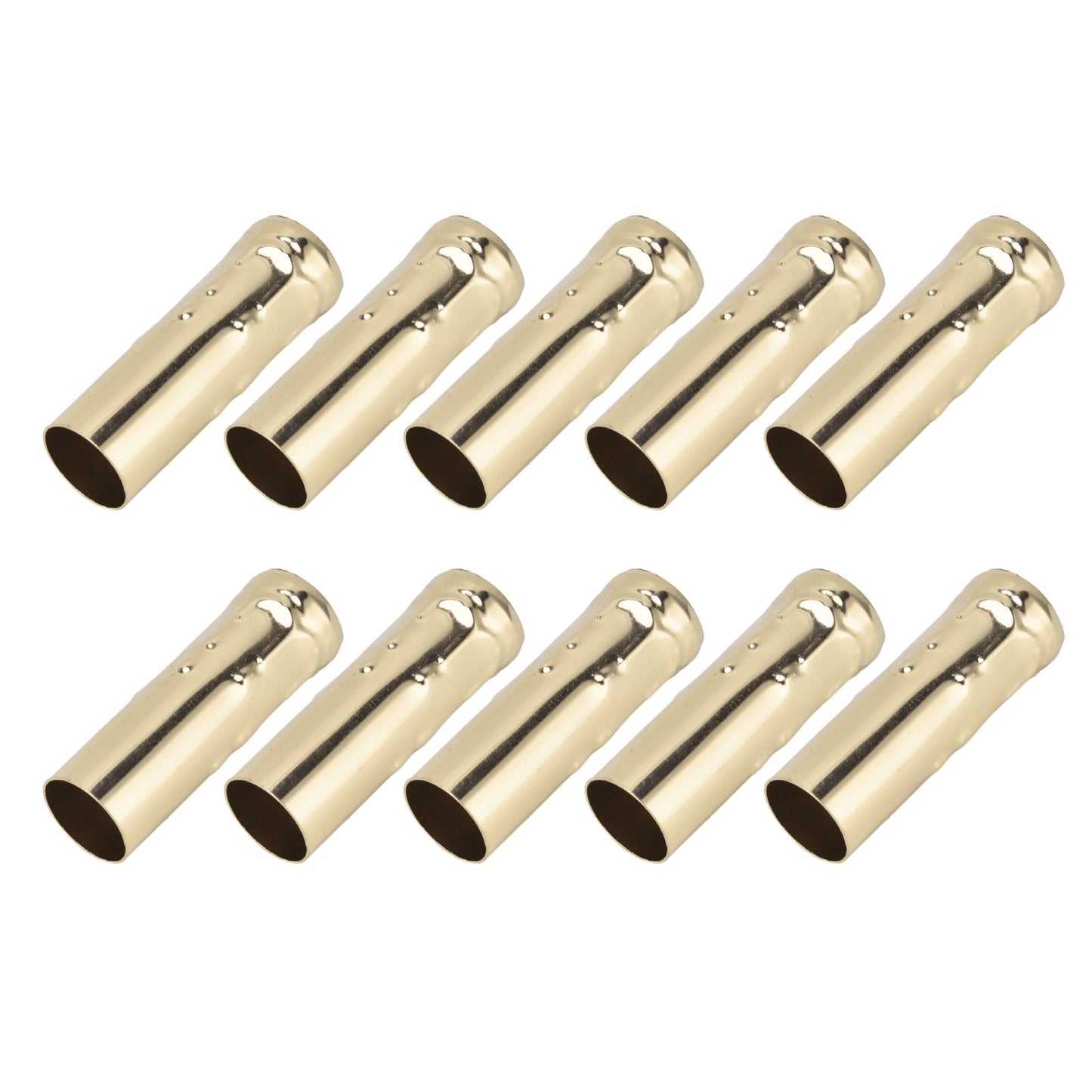 10Pcs E14 Metal Tube for Candle Lamp Holder Lamp Base Lighting Accessories 25x80mm Gold