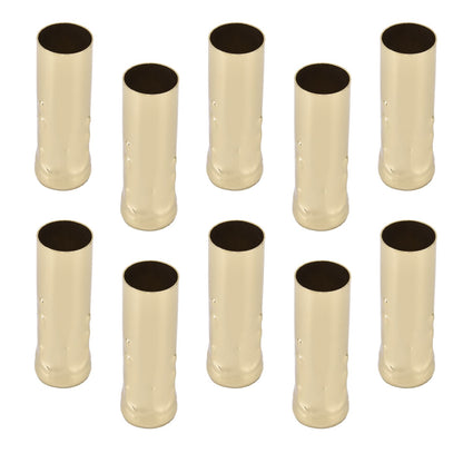 10Pcs E14 Metal Tube for Candle Lamp Holder Lamp Base Lighting Accessories 25x80mm Gold